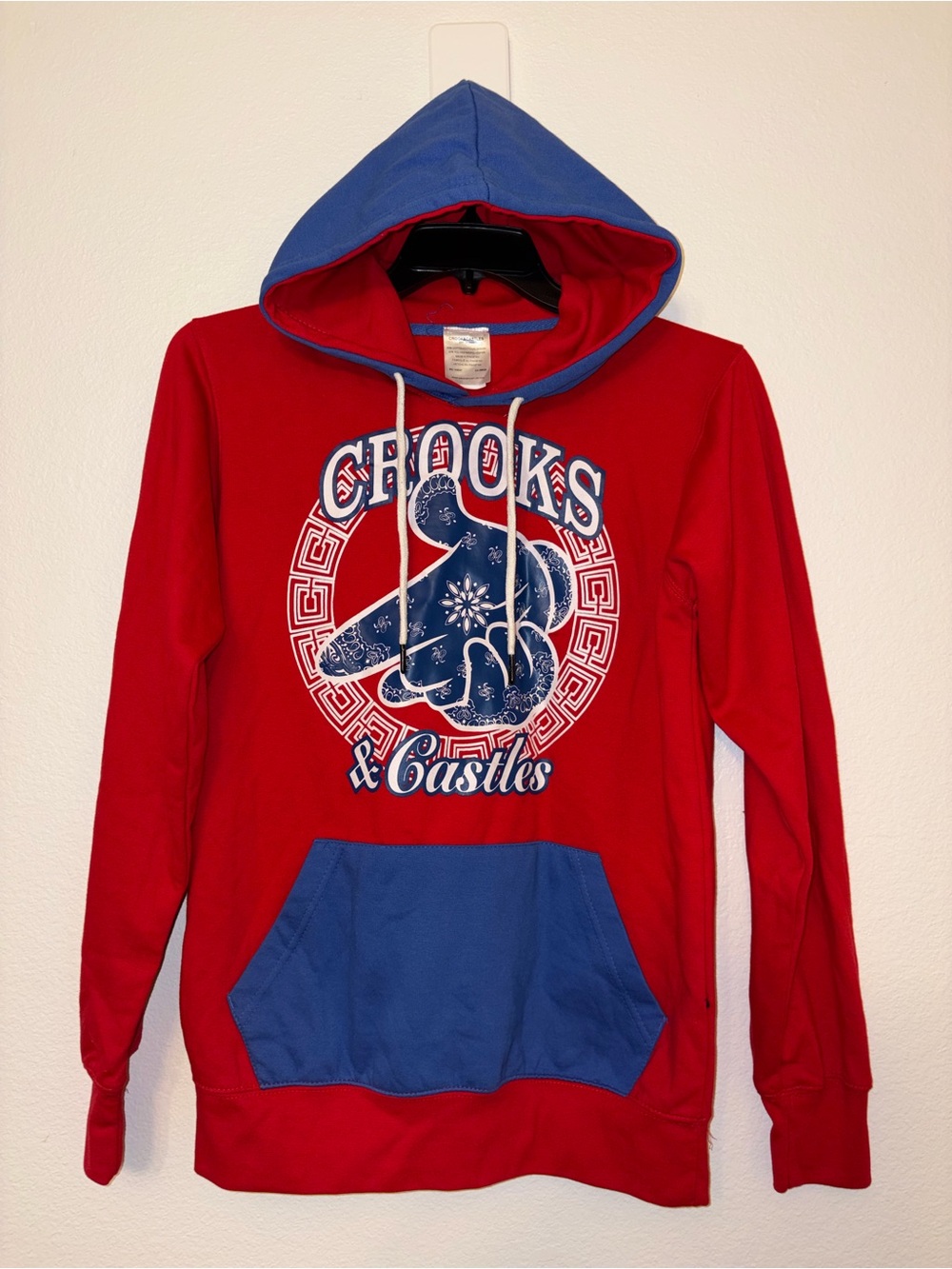 Crooks & Castles Bandana Hands Pullover Hoodie Small NWOT